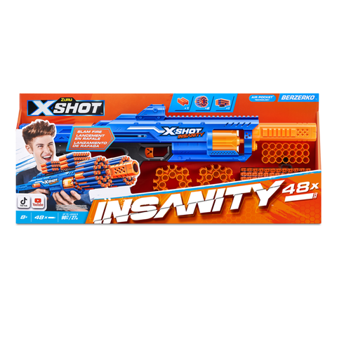 XSHOT Insanity Berzerko 8-Shot Dart Blaster with 48 Darts