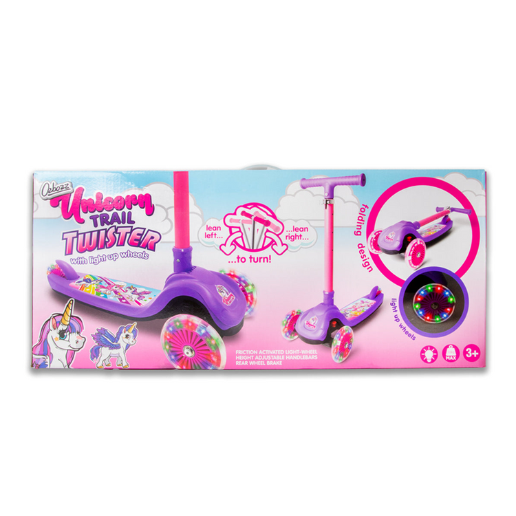 Unicorn Trail Twist Folding Light Up Scooter