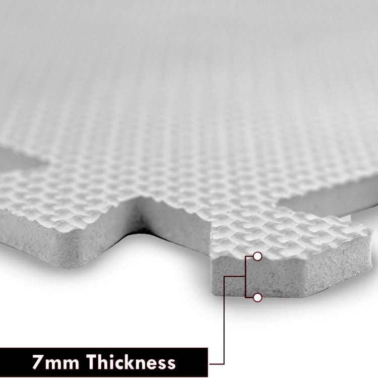 Grey Interlocking Foam Play Mat - 29x29cm Thick Soft EVA Soft Floor Tiles 18 Pieces