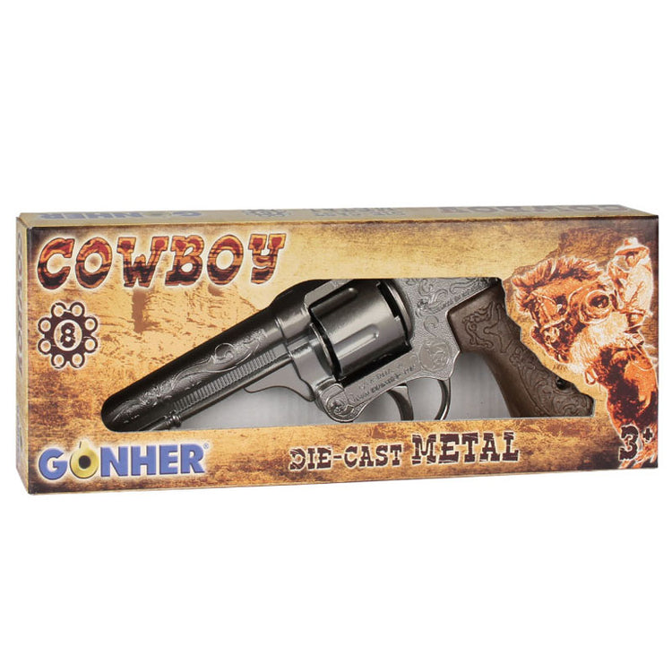 Gonher Cowboy Cap Gun - 8 Shot Toy Revolver