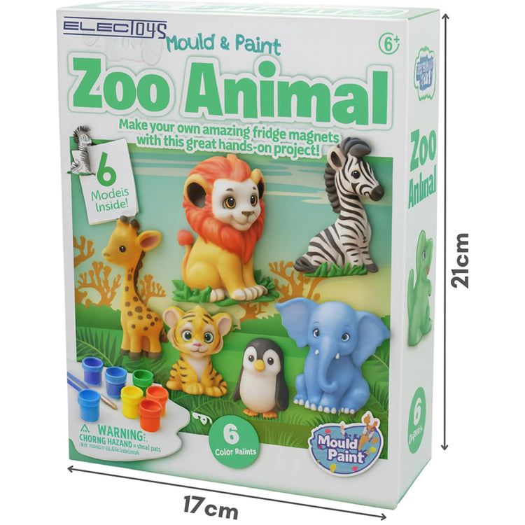 Mould And Paint Zoo Animals Paint Colours included