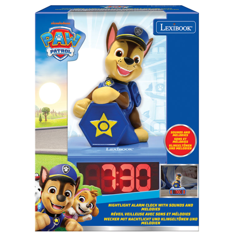 PAW Patrol Chase Kids Clock with Night Light