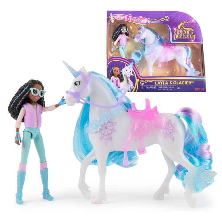 Unicorn Academy Layla & Glacier Doll and Unicorn Set