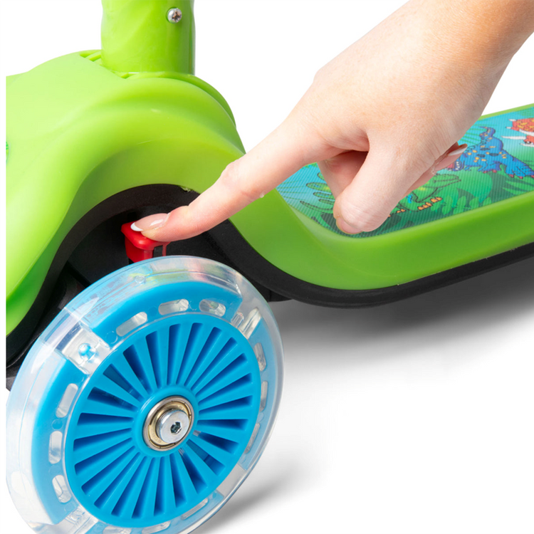Dinosaur Trail Twist Folding Light Up Scooter