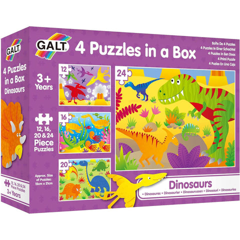 Galt Toys 4 Puzzles in a Box - Dinosaurs