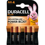 Duracell Plus Power Boost Alkaline Battery AA Size Pack of 4