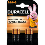 Duracell Plus 100% Alkaline Battery AAA Size Pack of 4
