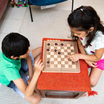 Premium 12" Wooden Chess And Draughts Set