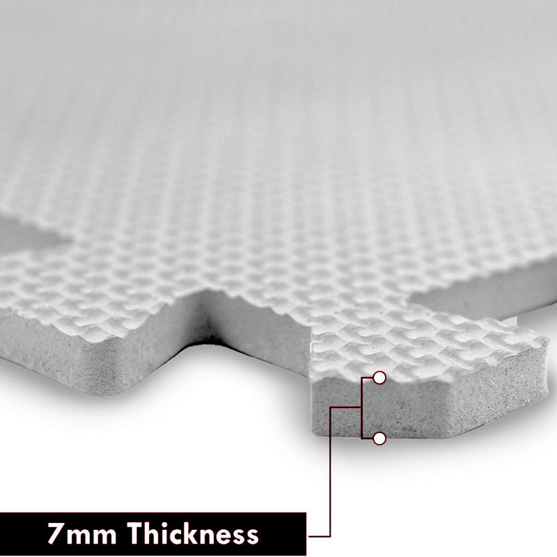 Grey Interlocking Foam Play Mat - 29x29cm Thick Soft EVA Soft Floor Tiles 18 Pieces