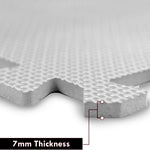 Grey Interlocking Foam Play Mat - 29x29cm Thick Soft EVA Soft Floor Tiles 18 Pieces