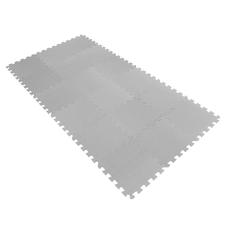 Grey Interlocking Foam Play Mat - 29x29cm Thick Soft EVA Soft Floor Tiles 18 Pieces