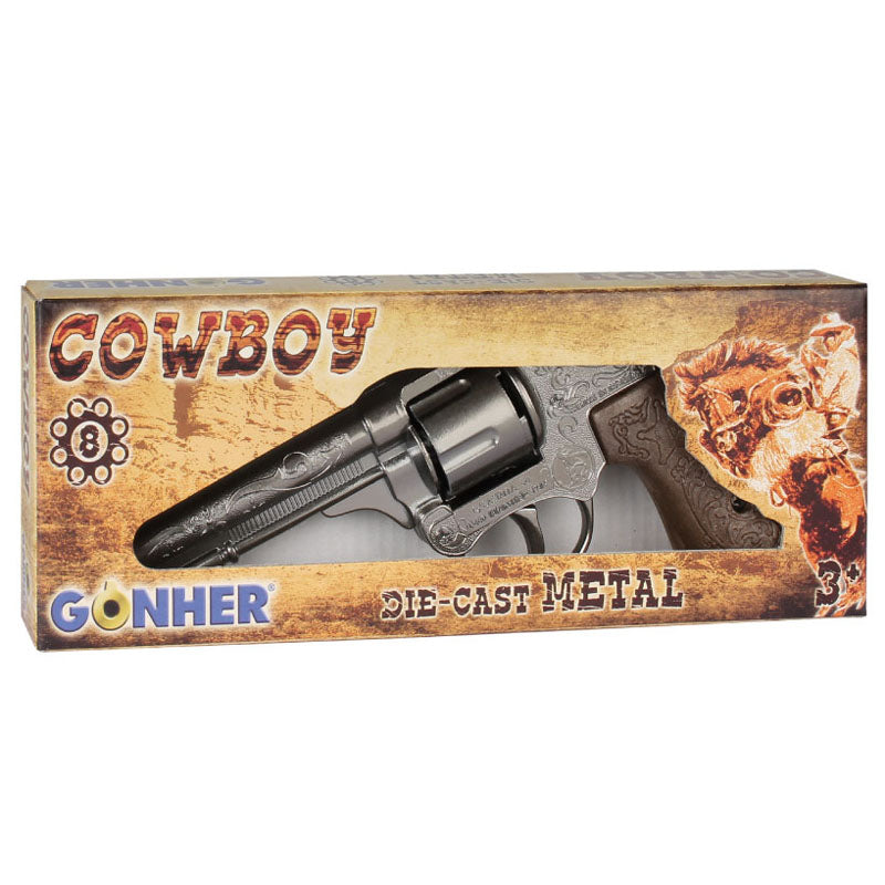 Gonher Cowboy Cap Gun - 8 Shot Toy Revolver