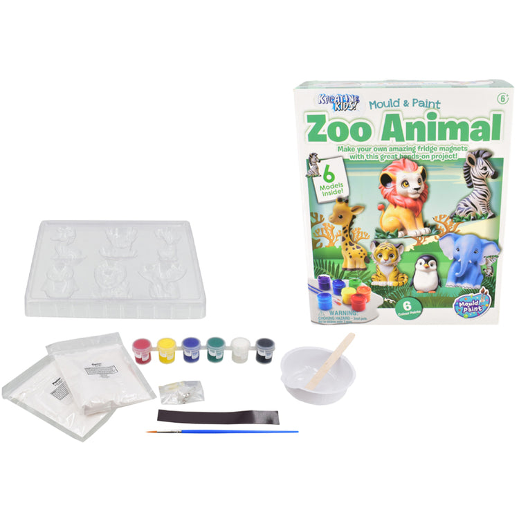 Mould And Paint Zoo Animals Paint Colours included
