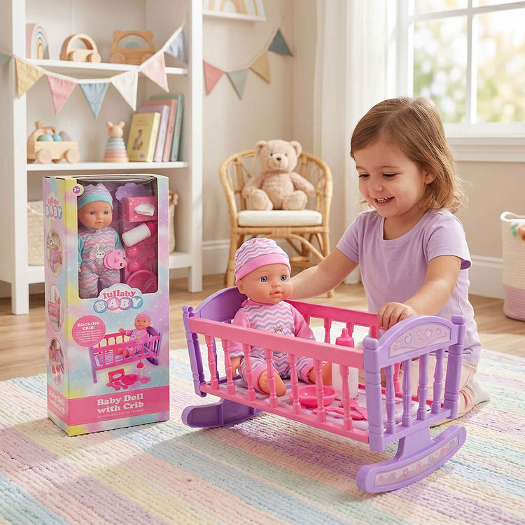 Lullaby Baby 12" Doll with Crib Set