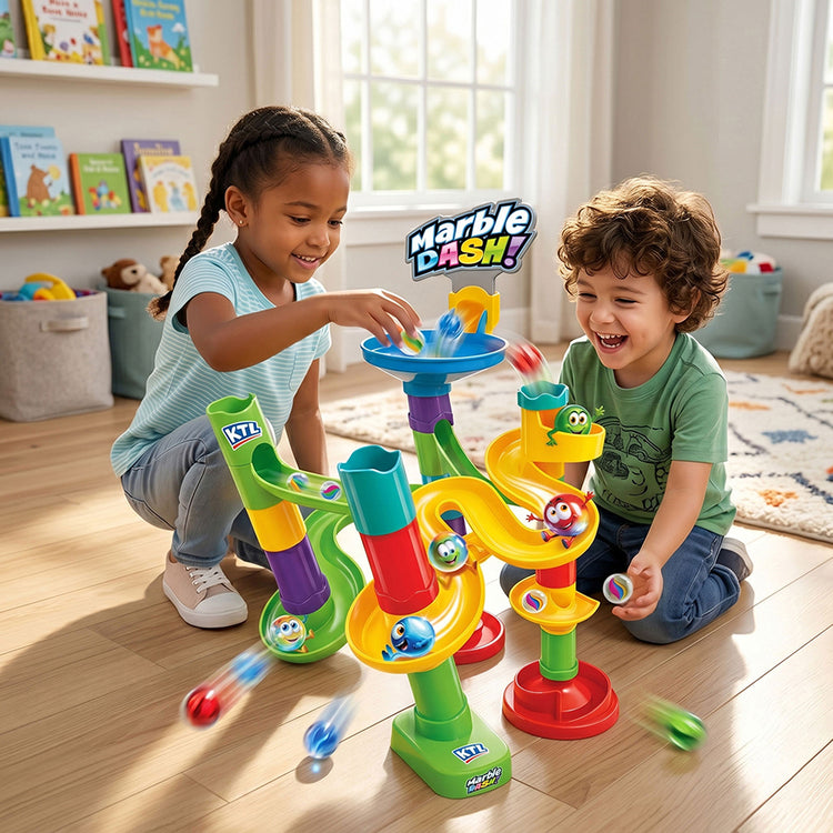 Large Marble Run 50Pc Kids Construction Set