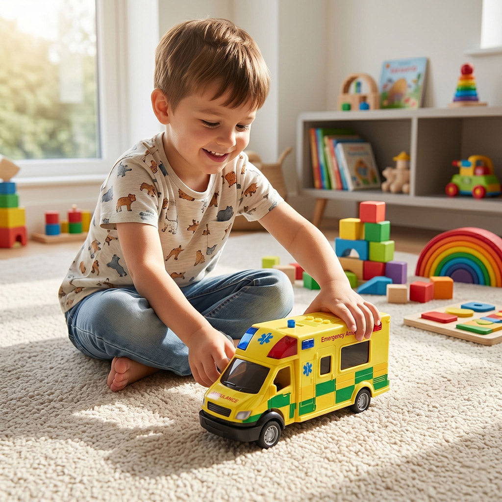 Emergency Ambulance Toy with Light & Sound