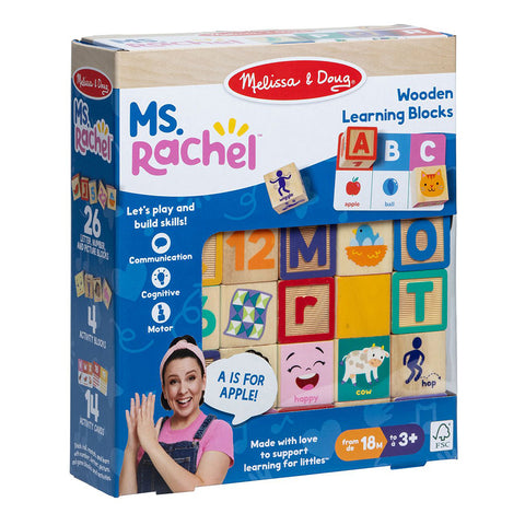 Ms. Rachel Wooden Learning Blocks Set