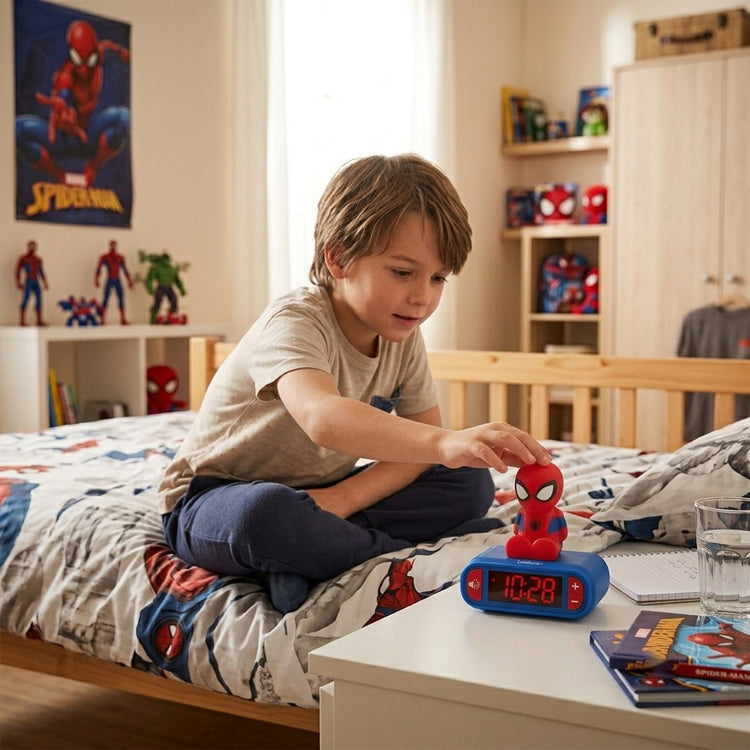 Spider-Man Kids Alarm Clock with Night Light