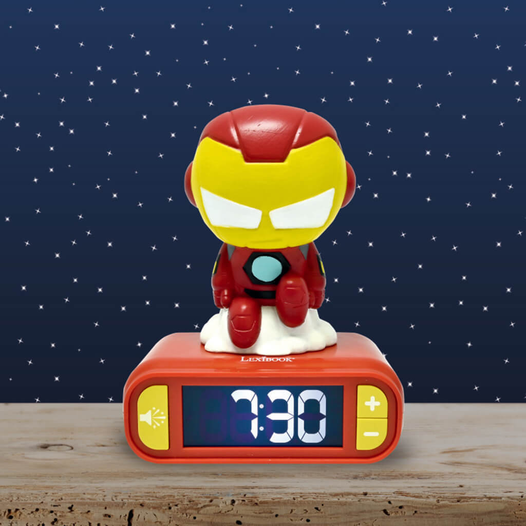 Iron Man Kids Alarm Clock with Night Light
