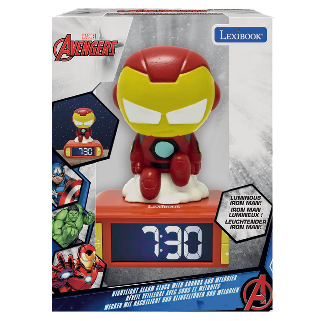 Iron Man Kids Alarm Clock with Night Light