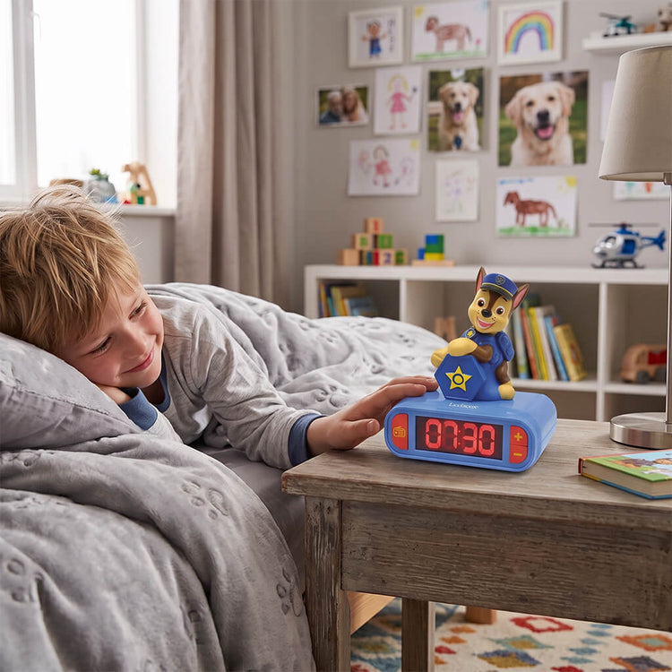 PAW Patrol Chase Kids Clock with Night Light