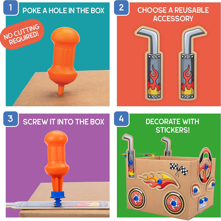 Boxineers Cardboard Vehicles Craft Kit