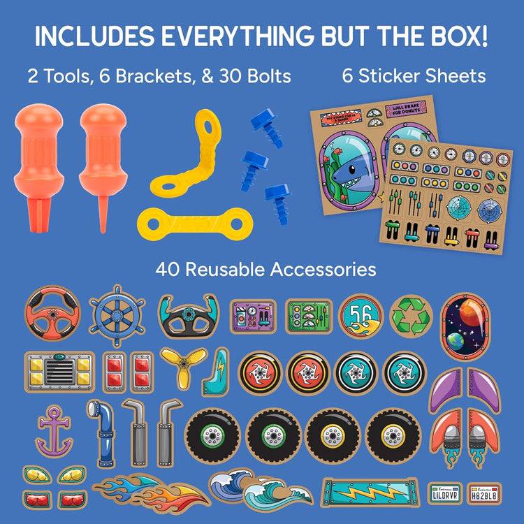 Boxineers Cardboard Vehicles Craft Kit