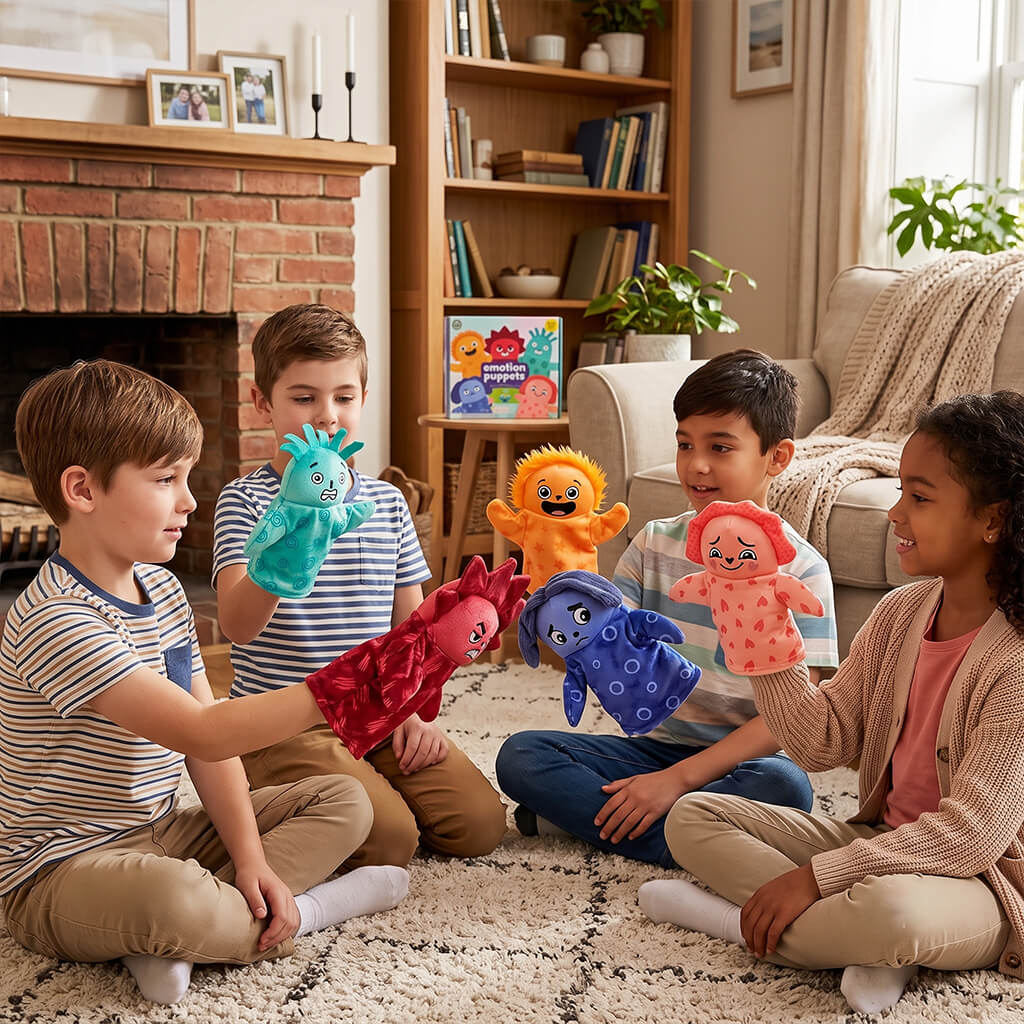 Feelings Family Hand Puppets Set