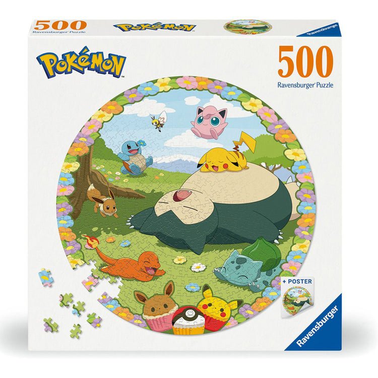 Pokemon 500pc Circular Puzzle - Pikachu & Snorlax