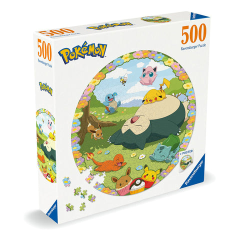 Pokemon 500pc Circular Puzzle - Pikachu & Snorlax