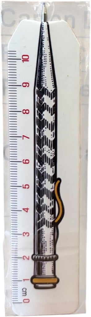 Pack of 5 Flat Paper Pen Bookmark Ruler, 3-in-1 Assorted Design