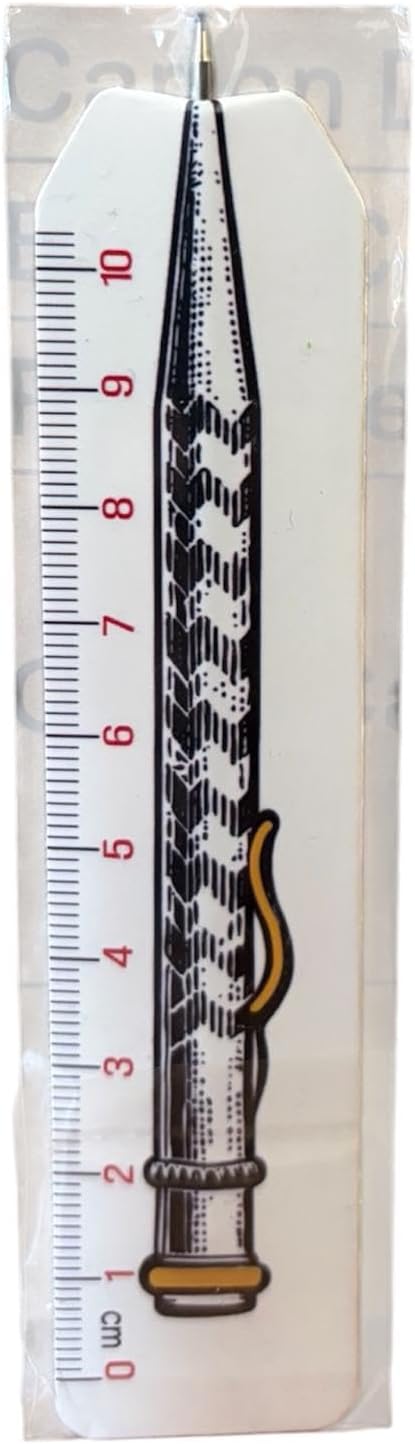 Pack of 5 Flat Paper Pen Bookmark Ruler, 3-in-1 Assorted Design