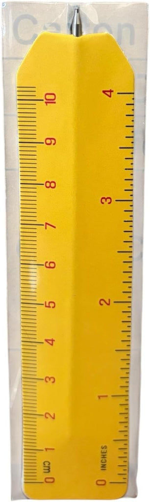 Pack of 5 Flat Paper Pen Bookmark Ruler, 3-in-1 Assorted Design