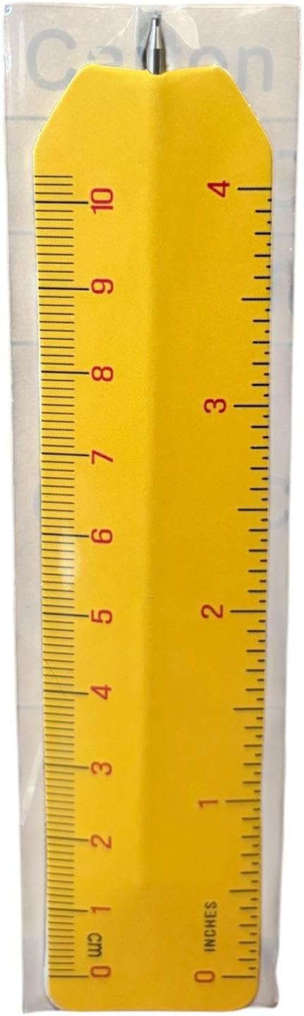 Pack of 5 Flat Paper Pen Bookmark Ruler, 3-in-1 Assorted Design