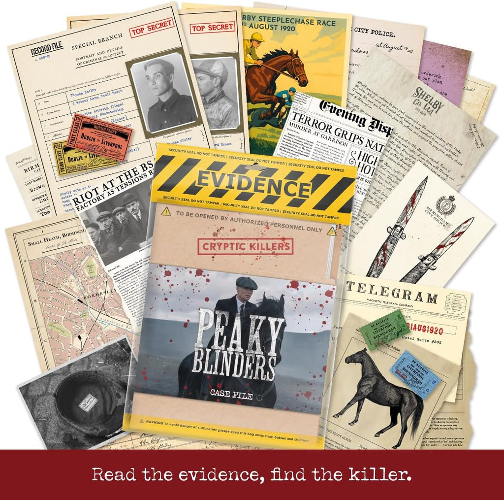 Cryptic Killers Unsolved murder mystery game - Peaky Blinders