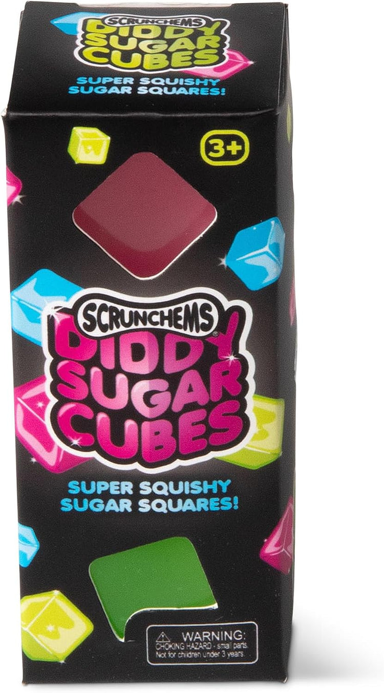 SCRUNCHEMS Diddy Sugar Cubes, Soft Squeezable Tactile Cube, Age 3+