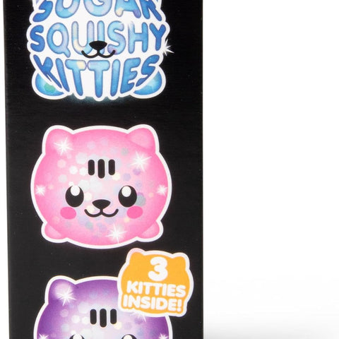 SCRUNCHEMS SUGAR SQUISHY KITTIES Stress Squish Toy SUPER SPARKLY - 3 Pack