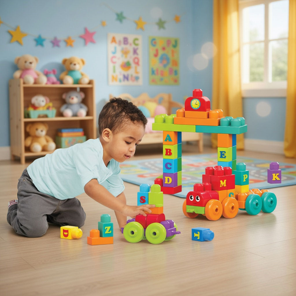 Mega Bloks ABC Learning Train Set
