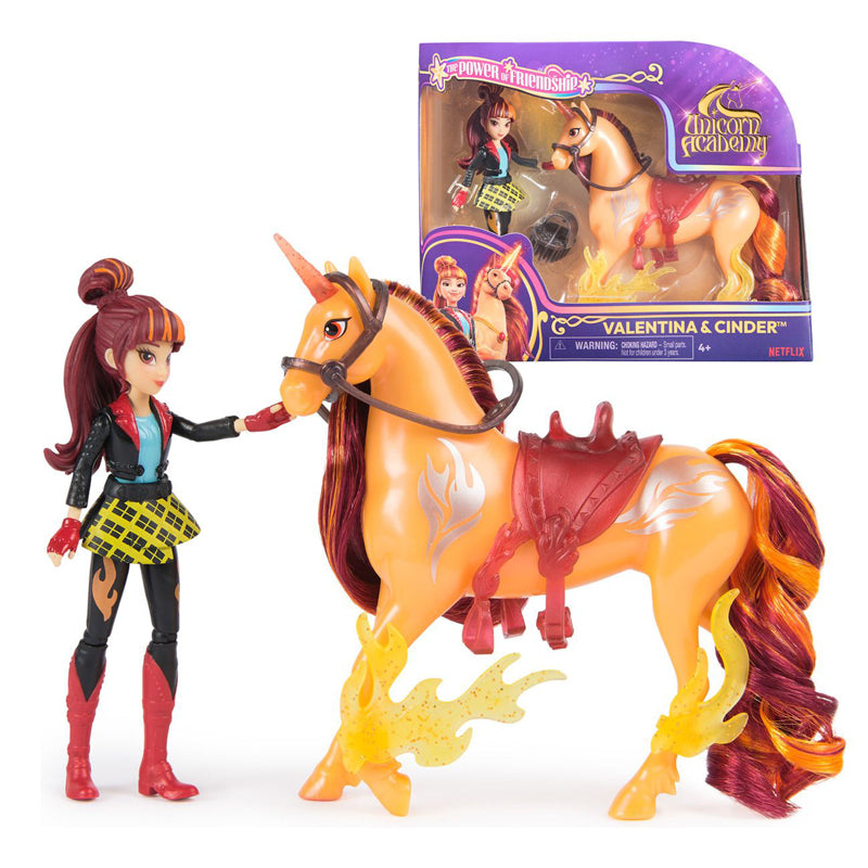 Unicorn Academy Valentina & Cinder Doll and Unicorn Set