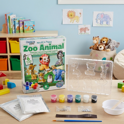Mould And Paint Zoo Animals Paint Colours included