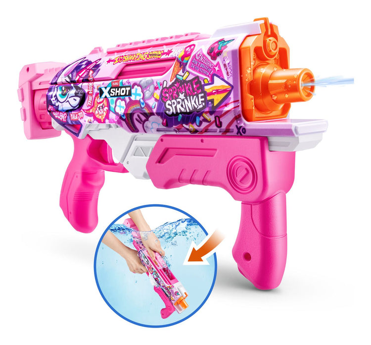 XSHOT Hyperload Splash Water Gun Assorted Design- Fast Fill, 33ft Range